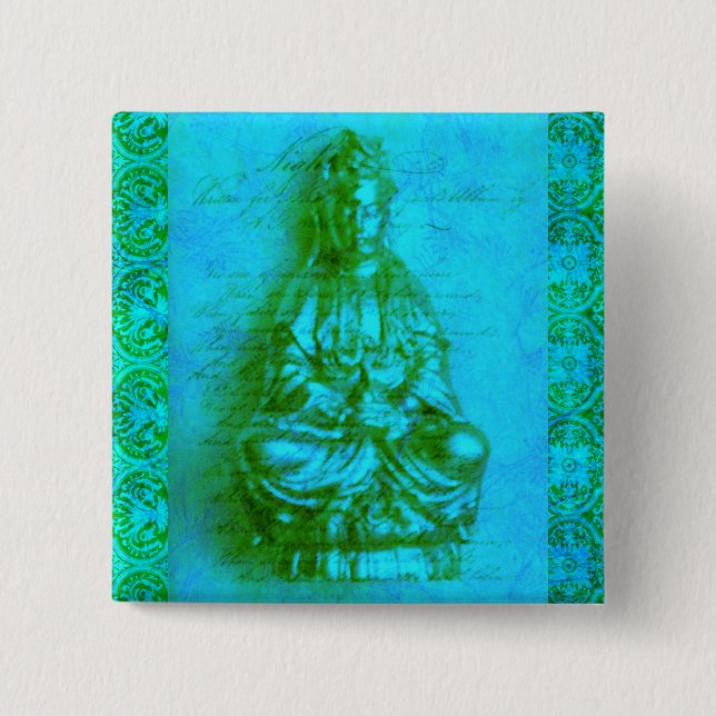 Jade Kwan Yin Button (Front)