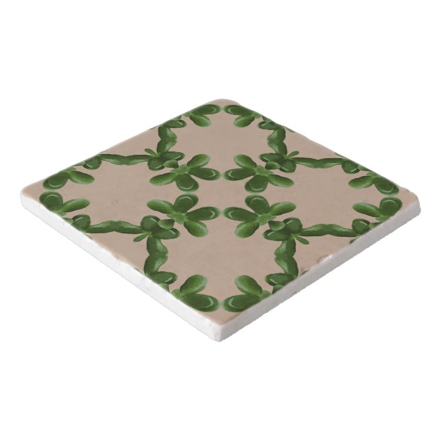 Jade Lattice in Beige Trivet (Corner)
