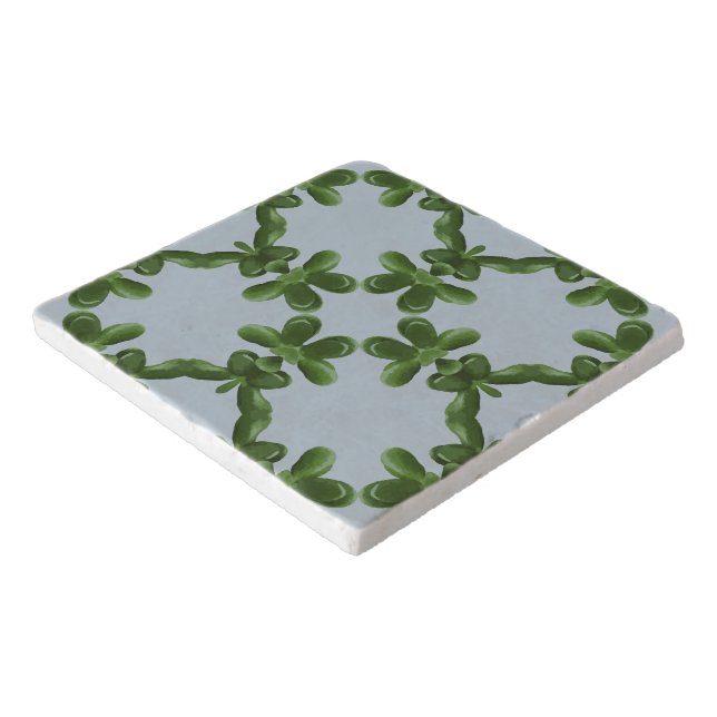 Jade Lattice in Clear Water Trivet (Corner)