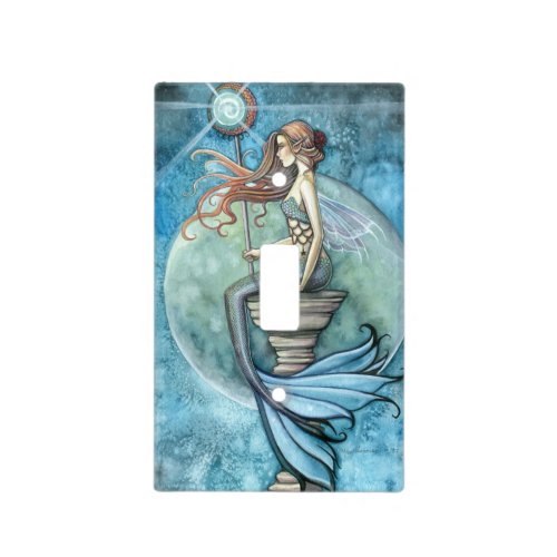 Jade Moon Mermaid Fantasy Art Light Switch Cover