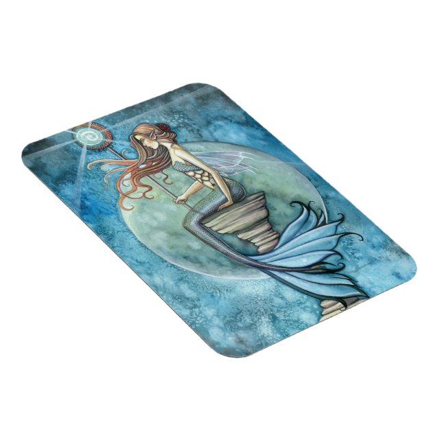 Jade Moon Mermaid Premium Vinyl Magnet (Right Side)