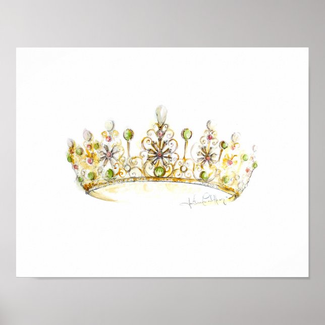 Jade Pearl Crown by Heather French Henry Poster (Front)