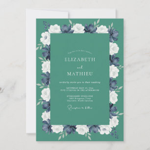 Jade Peony Wedding Invitation