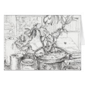 "Jade Plant Still Life", a pen & ink still life (Front Horizontal)