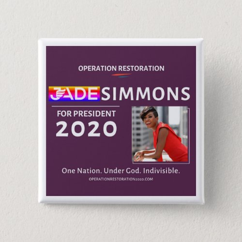 Jade Simmons for President 2020 Button