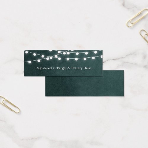 Jade String Lights Wedding Insert Card