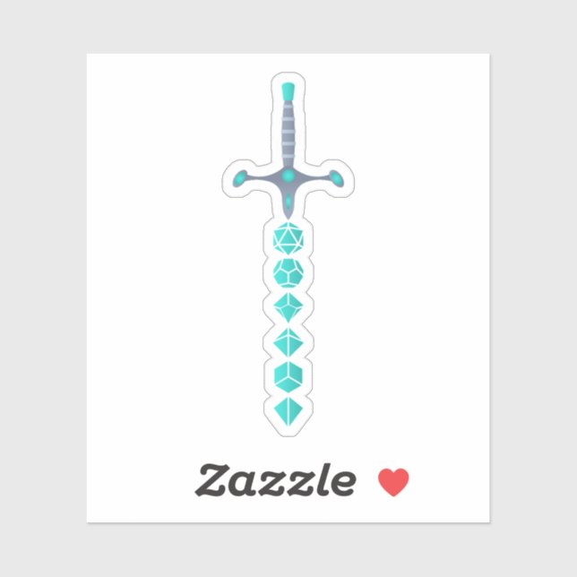 Jade Sword of the Paladin Tabletop RPG Sticker (Sheet)