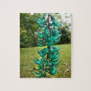 Jade Vine, Botanical Garden, Maui, Hawaii, USA Jigsaw Puzzle