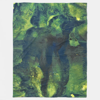 Jaded Lover 1 Deep Green Abstract Blanket