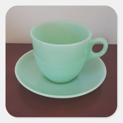 Jadeite Fire_King Cup Saucer Square Sticker