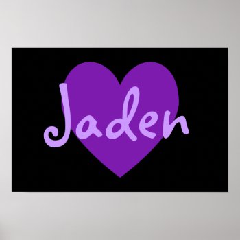 Jaden In Purple Poster by purplestuff at Zazzle