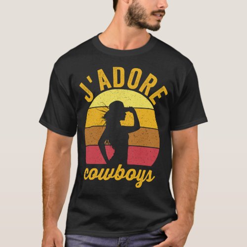 Jadore Cowboys Funny Cowgirl T_Shirt