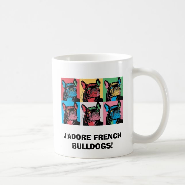 J'ADORE FRENCH BULLDOGS! COFFEE MUG (Right)