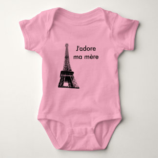 J'adore ma mere baby baby bodysuit