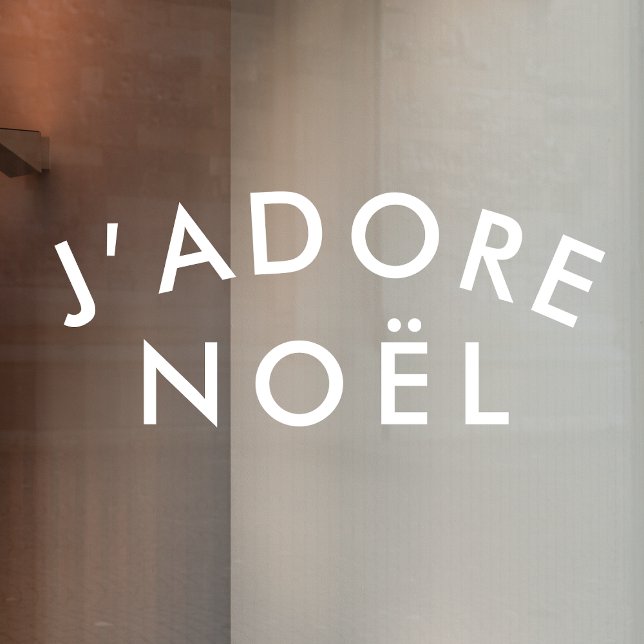J'adore Noel | Christmas Minimalist Simple White Window Cling (Creator Uploaded)