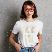 J'adore Noel Gold And Black Minimalist Christmas