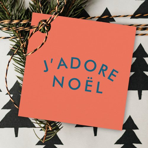 Jadore Noel  Modern Love Christmas Red and Navy Favor Tags