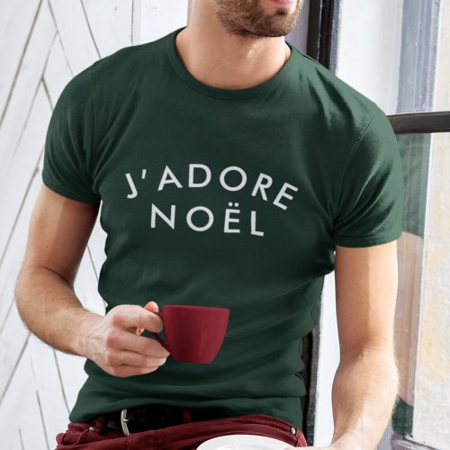 Jadore Noel  Modern Love Christmas Trendy Xmas T_Shirt