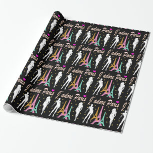 J'ADORE PARIS EIFFEL TOWER DESIGN WRAPPING PAPER