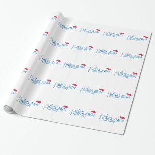 j'adore Paris (I love Paris) with red beret Wrapping Paper