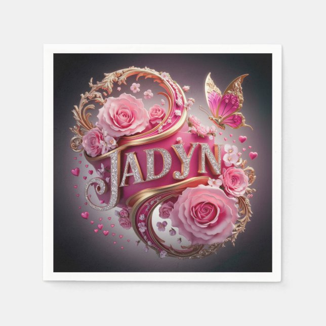 Jadyn, Birthday Napkins (Front)