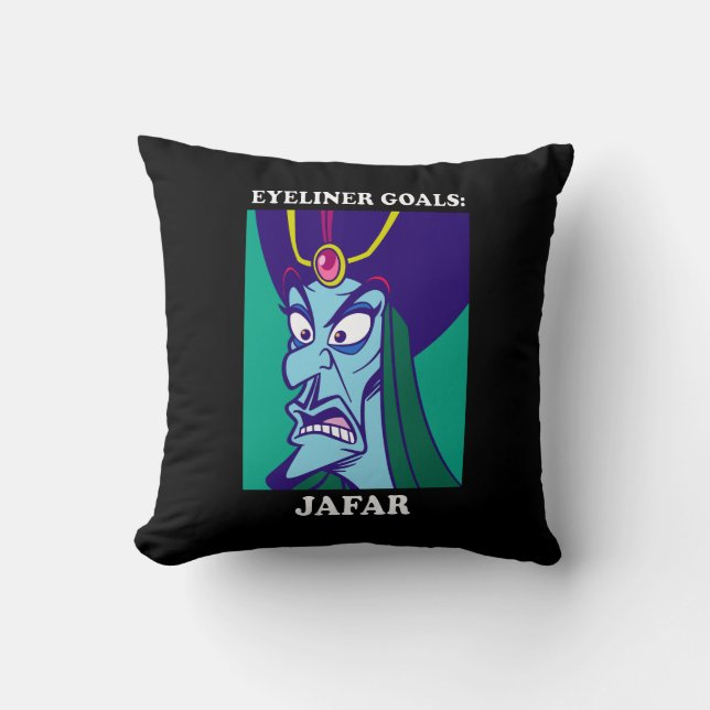 Jafar | Eyeliner Goals Throw Pillow (Front)