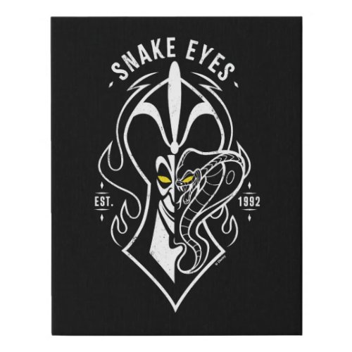 Jafar  Snake Eyes Faux Canvas Print