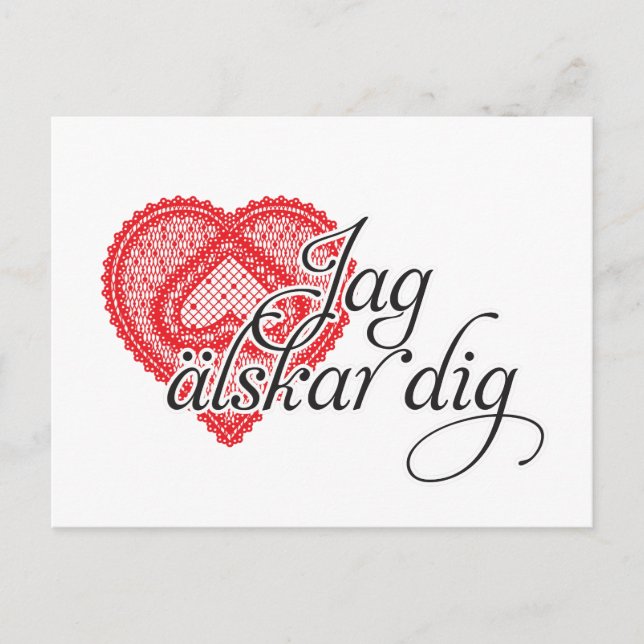 jag älskar dig (Swedish) Postcard (Front)