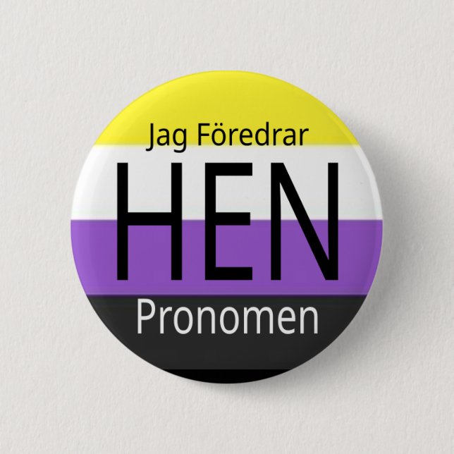 Jag föredrar hen pronomen - knapp button (Front)