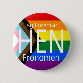 Jag föredrar hen pronomen progress pride - knapp button