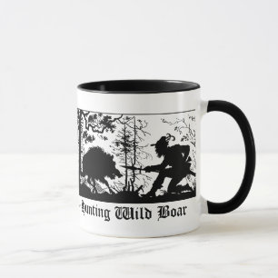 Jagd auf Wildschwein / Hunting Wild Boar German Mug