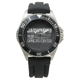 Jagdpanther Crown Protector Black Rubber Watch