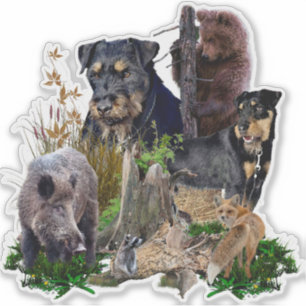 Jagdterrier Apache v. Renbrad. Sticker