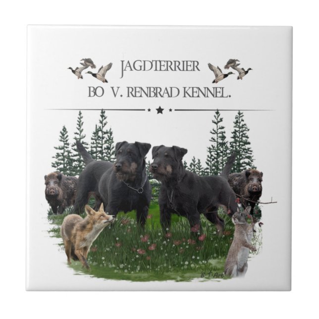 Jagdterrier Bo v. Renbrad Kennel. HP Laptop Skin C Ceramic Tile (Front)
