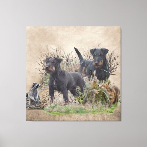 Jagdterrier Bo v Renbrad Kennel Sticker Pape Canvas Print