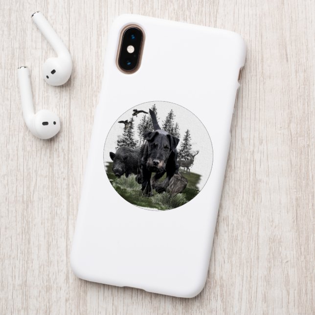 Jagdterrier, brave heart patch (On Phone Back)