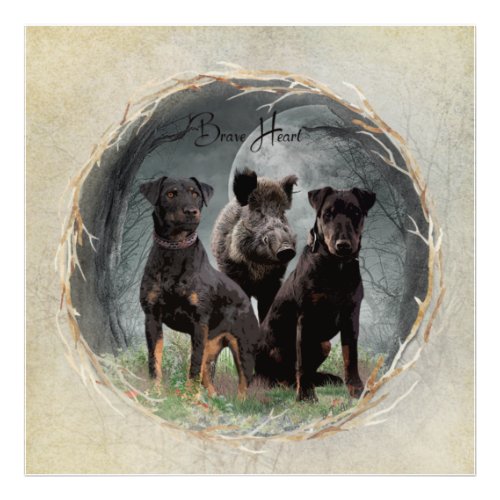 Jagdterrier  brave heart  tapestry poster acrylic