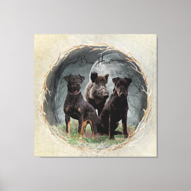 Jagdterrier , brave heart  tapestry poster acrylic canvas print (Front)