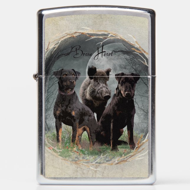 Jagdterrier , brave heart  tapestry poster acrylic zippo lighter (Front)
