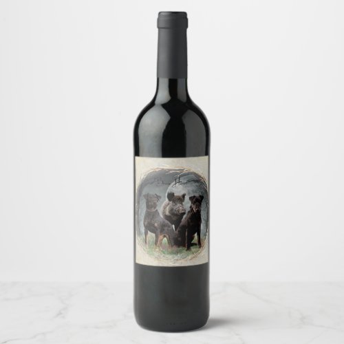 Jagdterrier  Brave Heart Wine Label