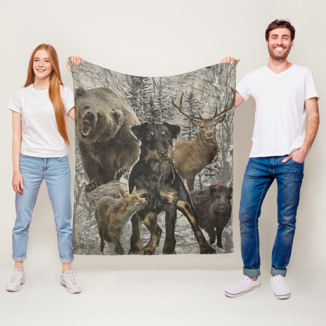 Jagdterrier, Dear Beast v. Renbrad Fleece Blanket (In Situ)