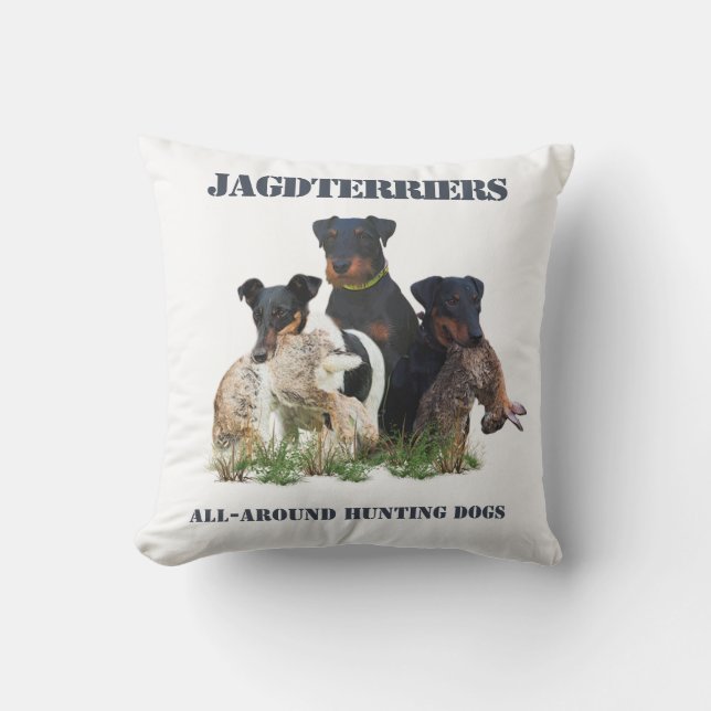 Jagdterrier  Flask T-Shirt Outdoor Pillow (Front)