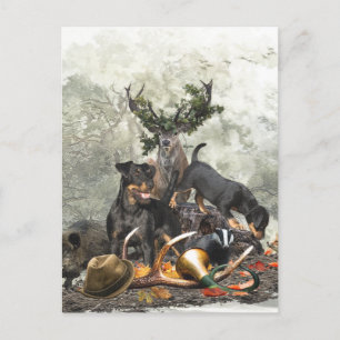 Jagdterrier, German Hunting Terrier Holiday Postcard