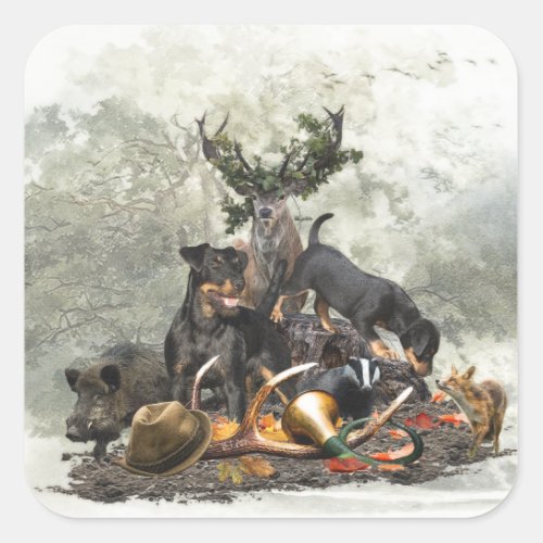 Jagdterrier German Hunting Terrier      Square Sticker