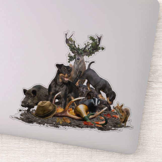 Jagdterrier, German Hunting Terrier       Sticker (Detail)