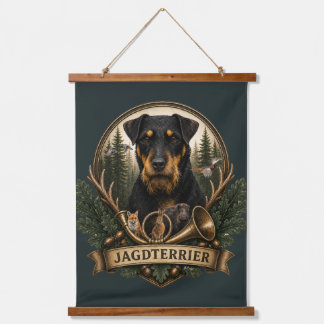Jagdterrier ,  Hunting Logo Hanging Tapestry