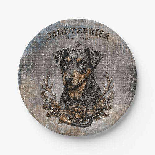 Jagdterrier ,  Hunting Logo Paper Plates