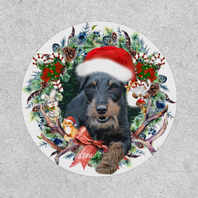 Jagdterrier,Merry Christmas Patch (Front)
