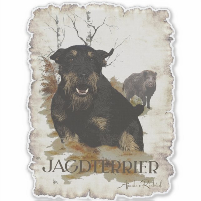 Jagdterrier Sticker (Front)