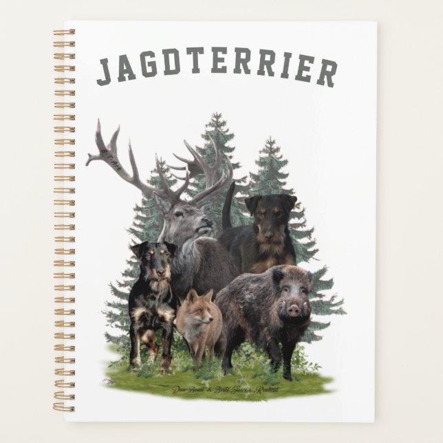 Jagdterrier Sticker Outdoor Pillow Glass Coaster T Planner (Front)